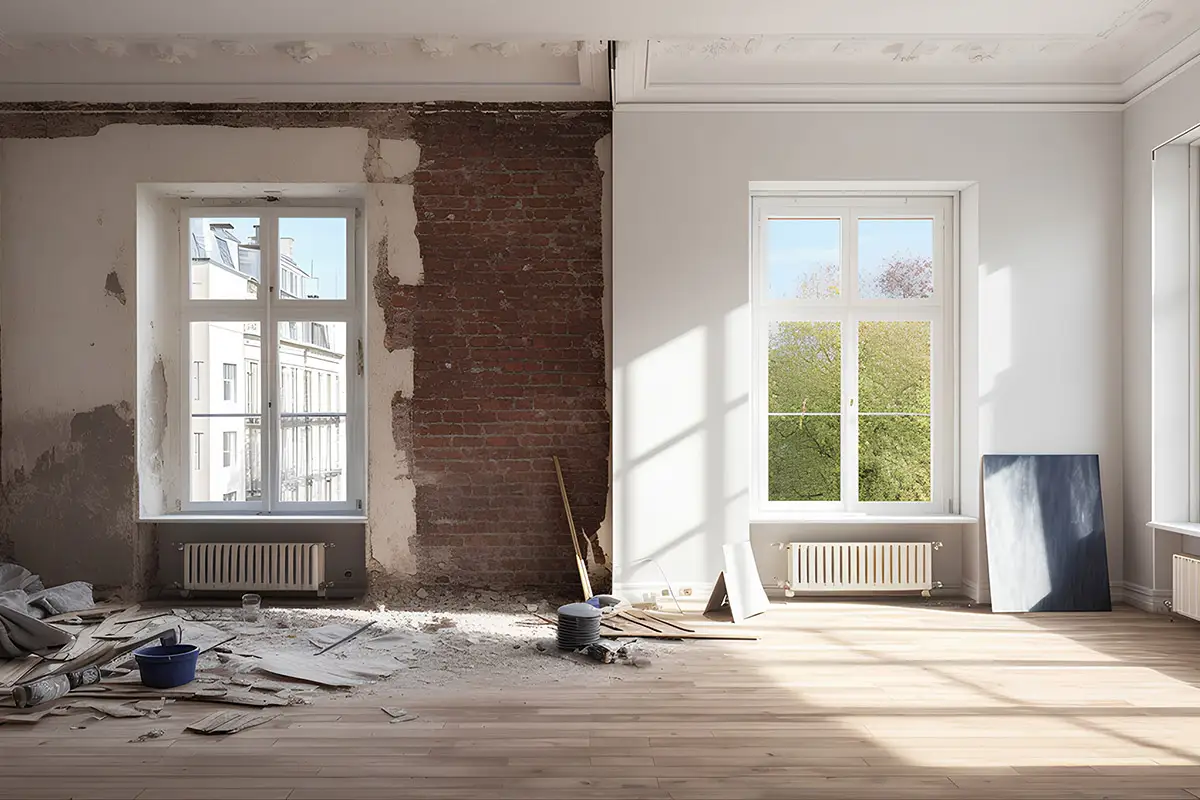 Kaiserfeld Entrümpelung Eine Wohnung wird nach Räumung instandgesetzt